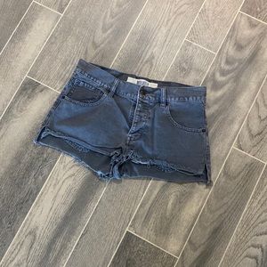 Brandy Melville Distressed Button Fly Gray Shorts